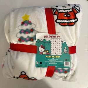 Hello Kitty Christmas Plush Twin Blanket